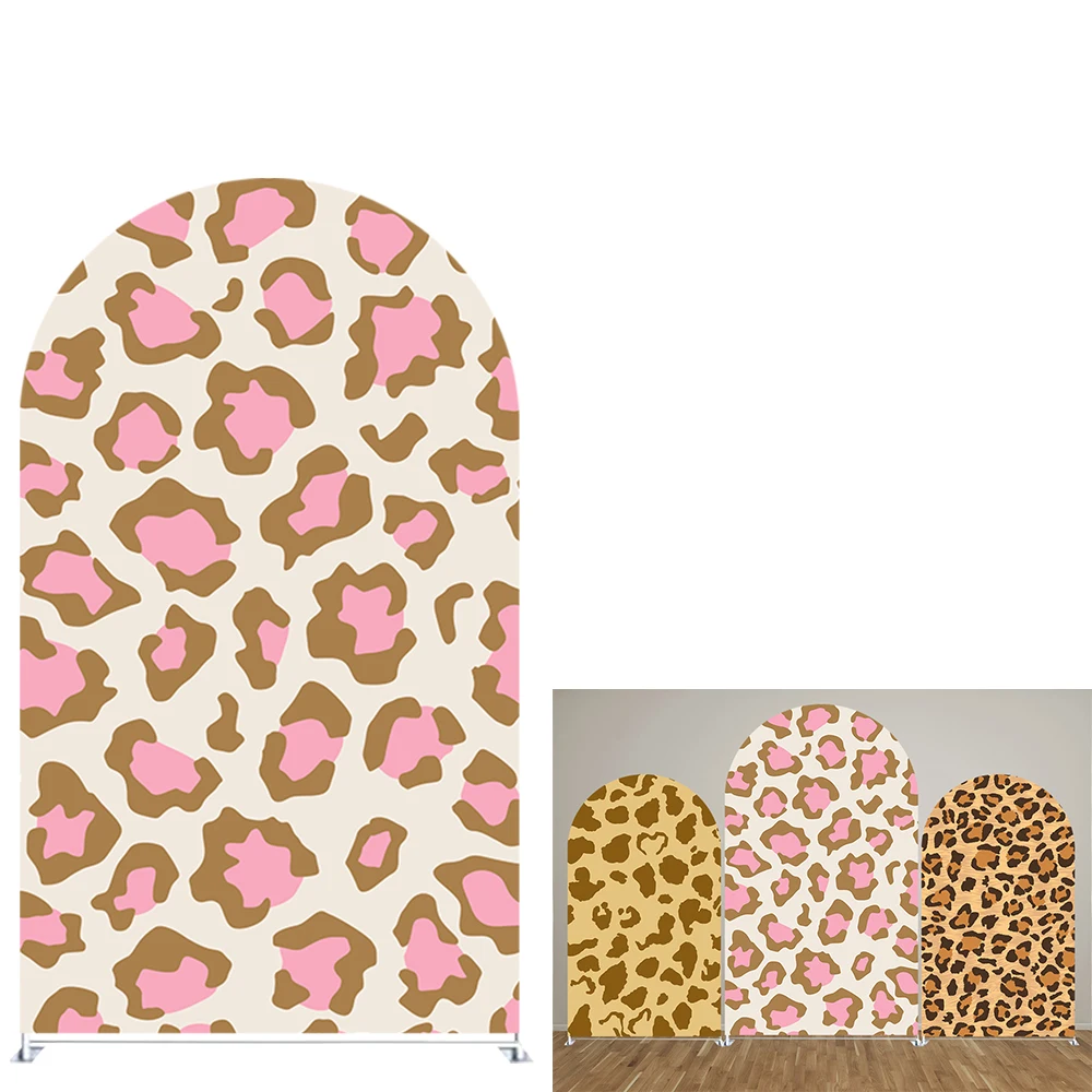 Leopard Print Theme Arch Backdrop Covers for Parties, Arched Panels Wedding Birthday and Baby Shower Party Decoration Props
Leopard Print Theme Arch Backdrop Covers for Parties, Arched Panels Wedding Birthday and Baby Shower Party Decoration Props
