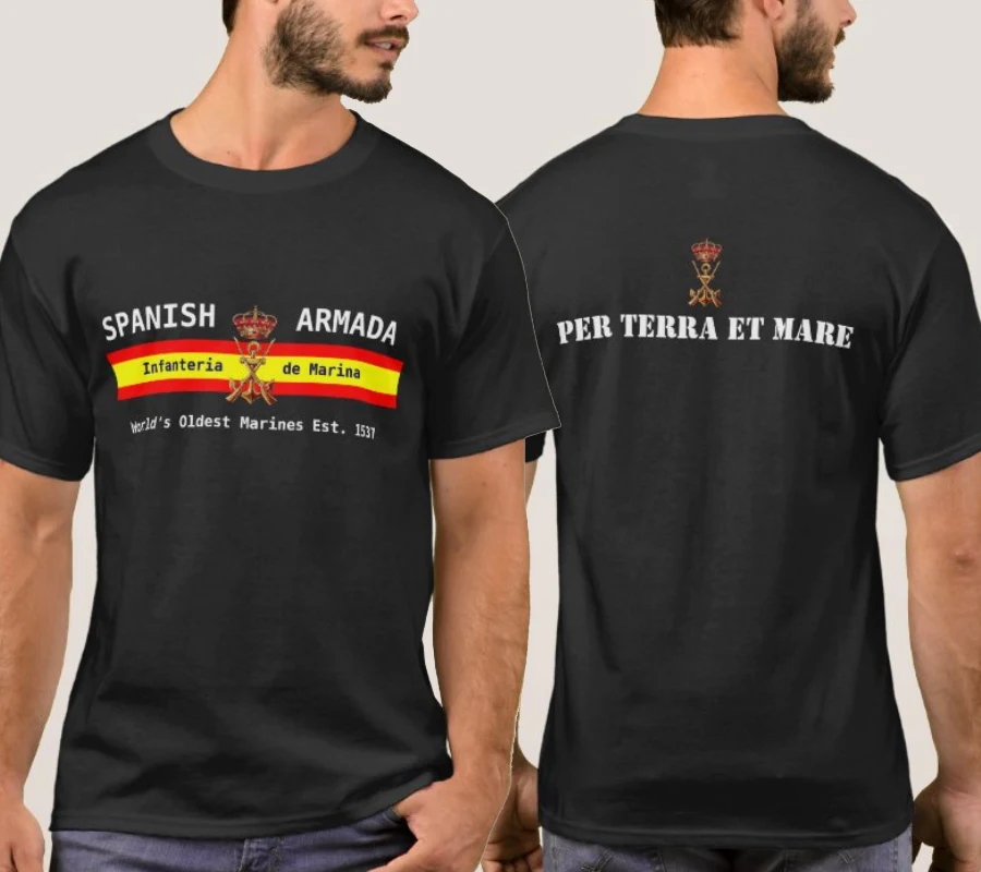 World's Oldest Marine Corps Royal Spanish Marines Motto T-Shirt. Summer Cotton Short Sleeve O-Neck Mens T Shirt New S-3XL
World's Oldest Marine Corps Royal Spanish Marines Motto T-Shirt. Summer Cotton Short Sleeve O-Neck Mens T Shirt New S-3XL