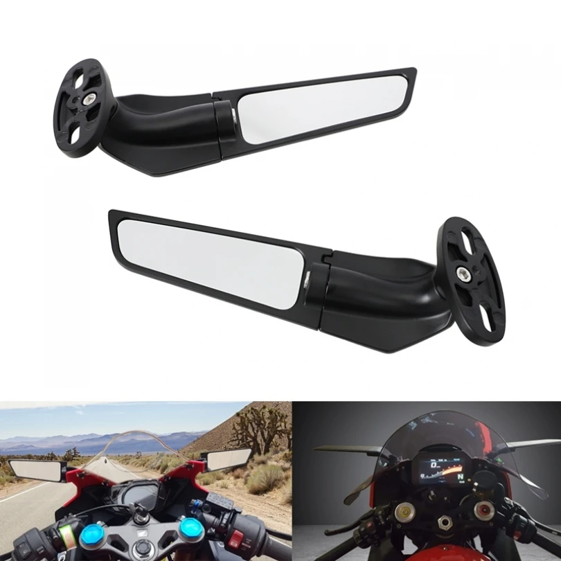 

2pcs/lot Aluminium Alloy Adjustable Rotating Motorcycle Rearview Mirror Handlebar Mirrors Fit for Honda CBR650R