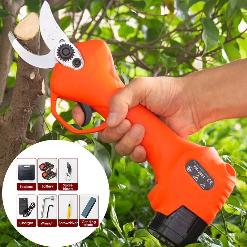 

30/40mm Pruning Shears Electric Lithium-ion Battery Scissor Cordless Garden Fruit Tree Branch Pruner for Makita Batteries