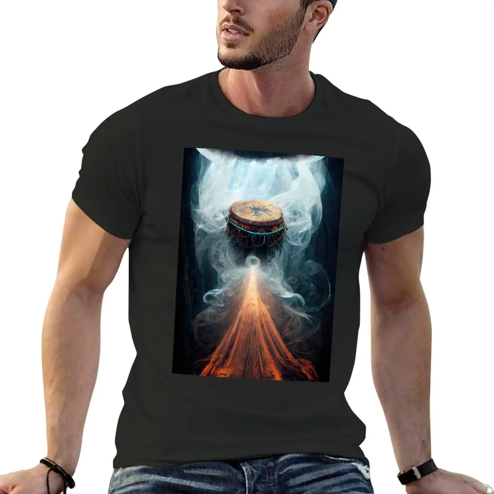 New Path of smoke leading to another dimension, beats of the shamanic drum T-Shirt plus size tops tshirts for men
New Path of smoke leading to another dimension, beats of the shamanic drum T-Shirt plus size tops tshirts for men