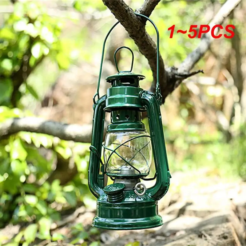 

1~5PCS Outdoor Retro Camping Kerosene Lamp Iron Bronze Colored Oil Lamp Vintage Portable Lantern Indoor Decoration Table Lamps