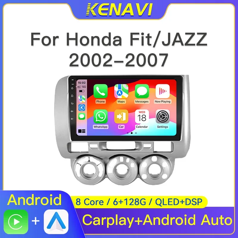 

Автомобильная стереосистема на базе Android 2 Din для Honda Fit Jazz City 2001, 2002, 2003, 2004, 2005, 2006, 2007, 2008, мультимедийный видеоплеер, навигация, GPS Carplay, авто головное устройство без DVD
