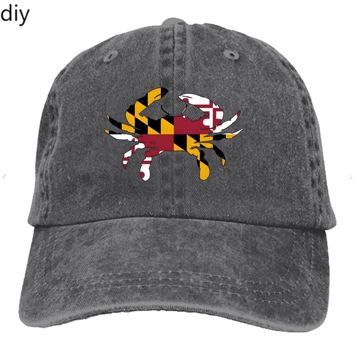 Женская кепка с козырьком Ensign, разноцветная Кепка с козырьком в виде краба Мэриленда 
Женская кепка с козырьком Ensign, разноцветная Кепка с козырьком в виде краба Мэриленда