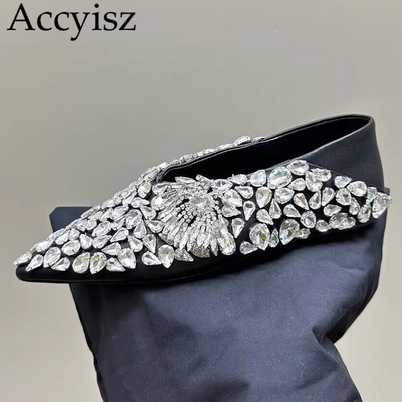 Autumn Full Diamond Design Flat Loafers Women Genuine Leather Pointed Toe Deep Mouth Single Shoes Grace Casual Banquet Shoes
Autumn Full Diamond Design Flat Loafers Women Genuine Leather Pointed Toe Deep Mouth Single Shoes Grace Casual Banquet Shoes