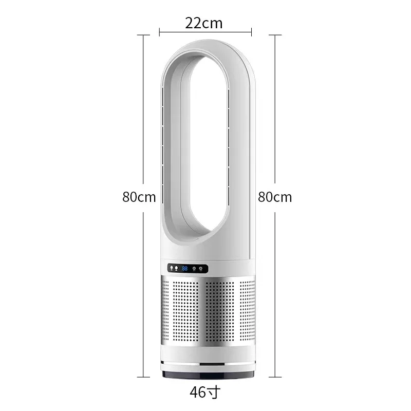 

New Multi 3 In1 46 Inches Floor Standing Smart Electric HEPA Filter Air Purifier Bladeless Home Fan With Cooler And Heater