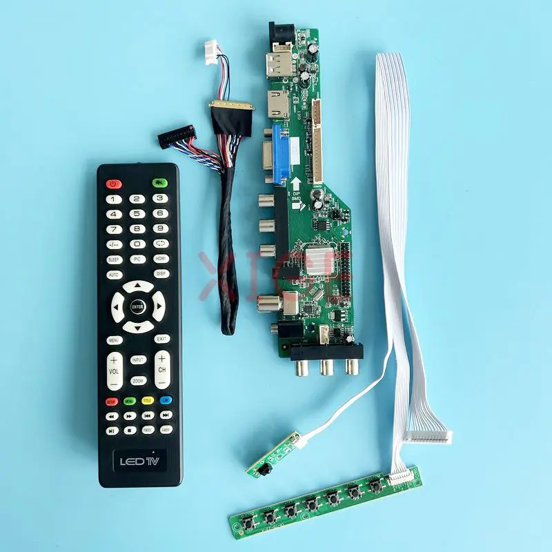 

Для BT140GW01 BT140GW02 BT140GW03 плата контроллера 14 дюймов DIY Kit 2AV + USB + DHMI + VGA цифровой сигнал DVB LVDS 40 Pin монитор 1366*768
