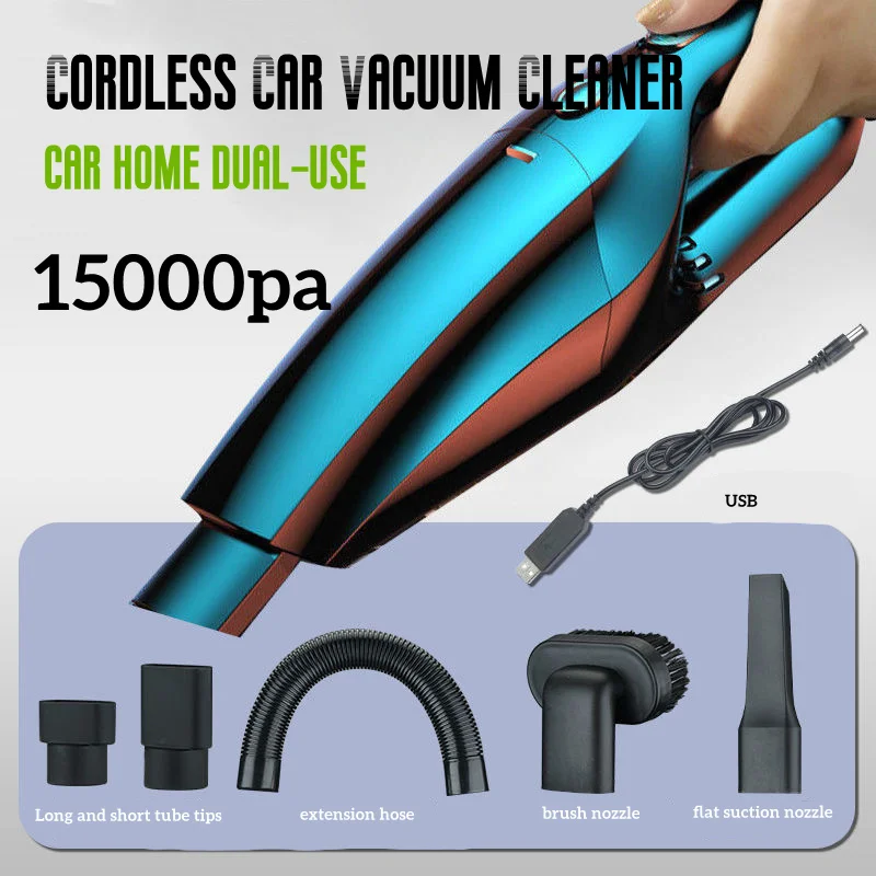 

15Kpa Wireless Car Portable Vacuum Cleaner Powerful Cordless Handheld Wet/Dry Dual-Use Chargeable Vacuum Cleaner Home Appliance