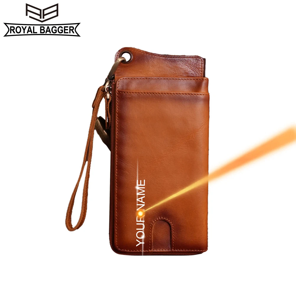 Royal Bagger Clutch Bag for Men Genuine Cow Leather Long Wallet Large Capacity Card Holder Casual Vintage Purse 8087
Royal Bagger Clutch Bag for Men Genuine Cow Leather Long Wallet Large Capacity Card Holder Casual Vintage Purse 8087