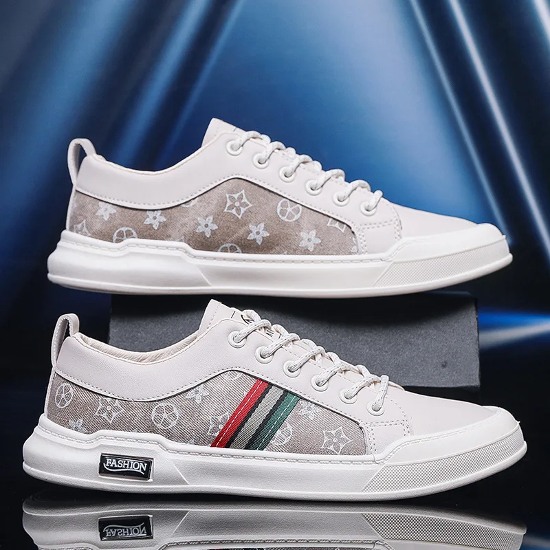 New Shoes For Men Leather Casual Shoes Spring Trend Flat Skateboard Shoes Youth Street Cool Striped Sneakers
New Shoes For Men Leather Casual Shoes Spring Trend Flat Skateboard Shoes Youth Street Cool Striped Sneakers