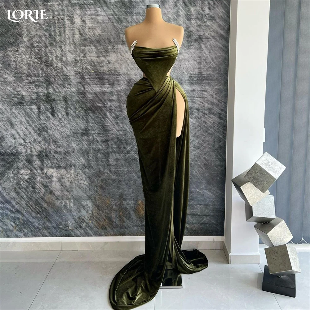 Deep Green Mermaid Evening Dresses Beaded Off Shoulder High Side Slit Dubai Prom Dress Arabia Pleated Bride Party Gowns
Deep Green Mermaid Evening Dresses Beaded Off Shoulder High Side Slit Dubai Prom Dress Arabia Pleated Bride Party Gowns