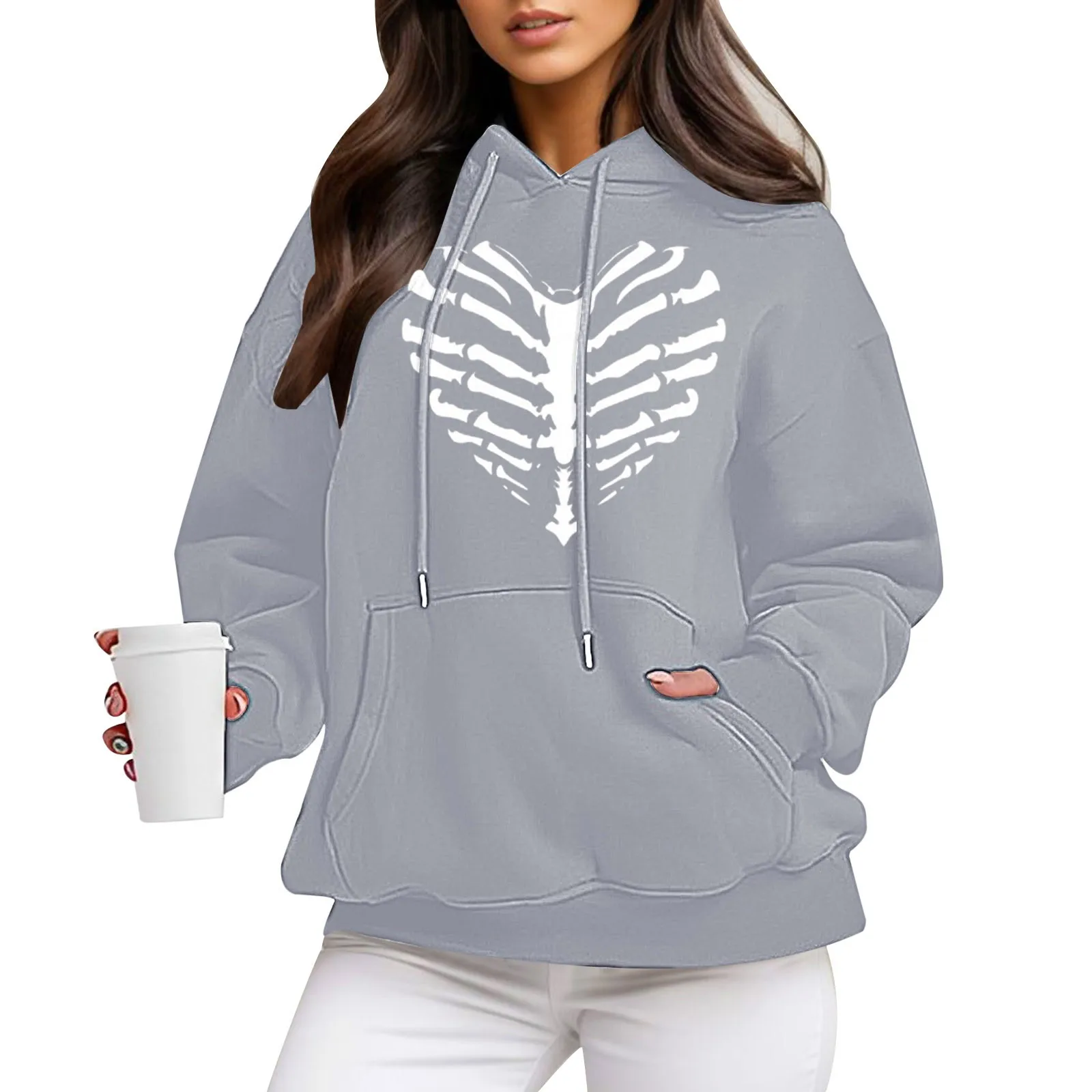 Autumn Winter Casual Hoodies Sweatshirts Skeleton Print Hoodie Harajuku Y2k Tops Oversized Hoodies Women Pullover Moletom 2023
Autumn Winter Casual Hoodies Sweatshirts Skeleton Print Hoodie Harajuku Y2k Tops Oversized Hoodies Women Pullover Moletom 2023