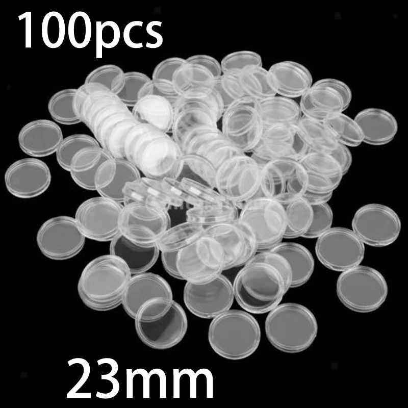 23mm Coin Capsule Box Case Use and carry 100pcs Clear Containers High transparency coating Neatly trimmed edge
23mm Coin Capsule Box Case Use and carry 100pcs Clear Containers High transparency coating Neatly trimmed edge
