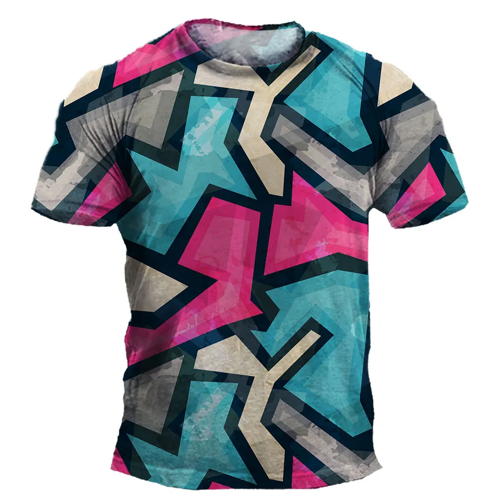 Unisex 3D Printing T-shirt Colorful Stripe Men and Women's Short Sleeve Casual O-Neck Oversized T shirts Harajuku Clothing Top
Unisex 3D Printing T-shirt Colorful Stripe Men and Women's Short Sleeve Casual O-Neck Oversized T shirts Harajuku Clothing Top