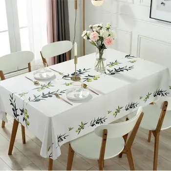 현대 직사각형 방수 및 내유성 식탁, 직사각형 식탁보, 커피 테이블 천, 테이블 매트, 새로운 패션