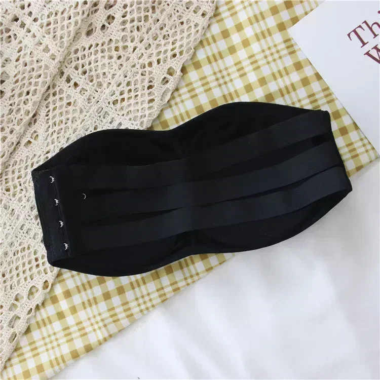 Women's Invisible Strapless Bra with Removable Pads Sexy Underwear Tube Top Girls One-piece Backless Lingerie Cropped Tanks Women's Invisible Strapless Bra with Removable Pads Sexy Underwear Tube Top Girls One-piece Backless Lingerie Cropped Tanks