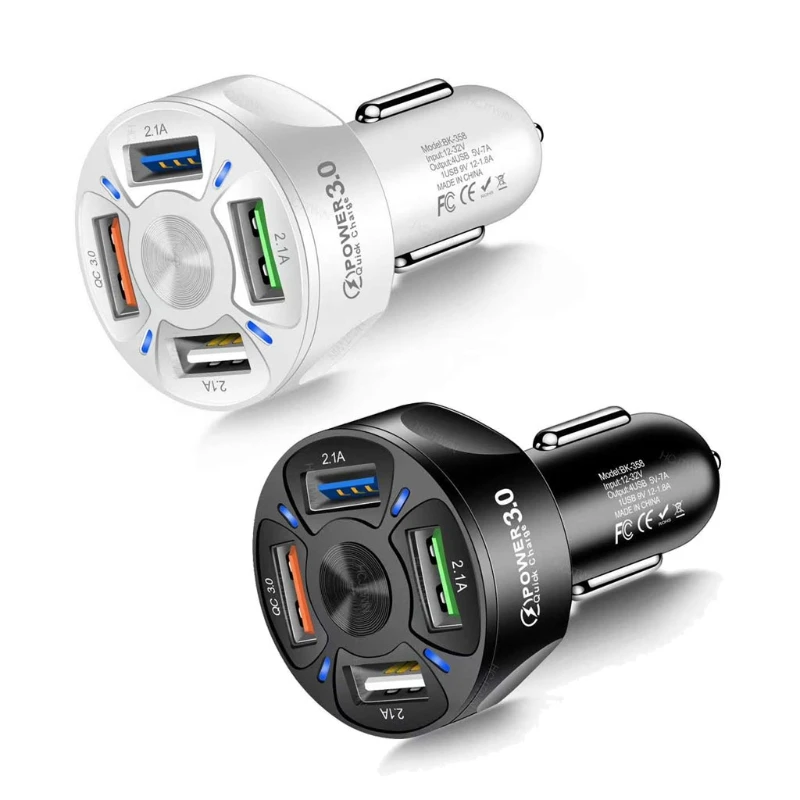 090E 3.5A Автомобильный зарядный адаптер 3 USB для быстрой зарядки QC3.0 Зарядное устройство для телефона
090E 3.5A Автомобильный зарядный адаптер 3 USB для быстрой зарядки QC3.0 Зарядное устройство для телефона