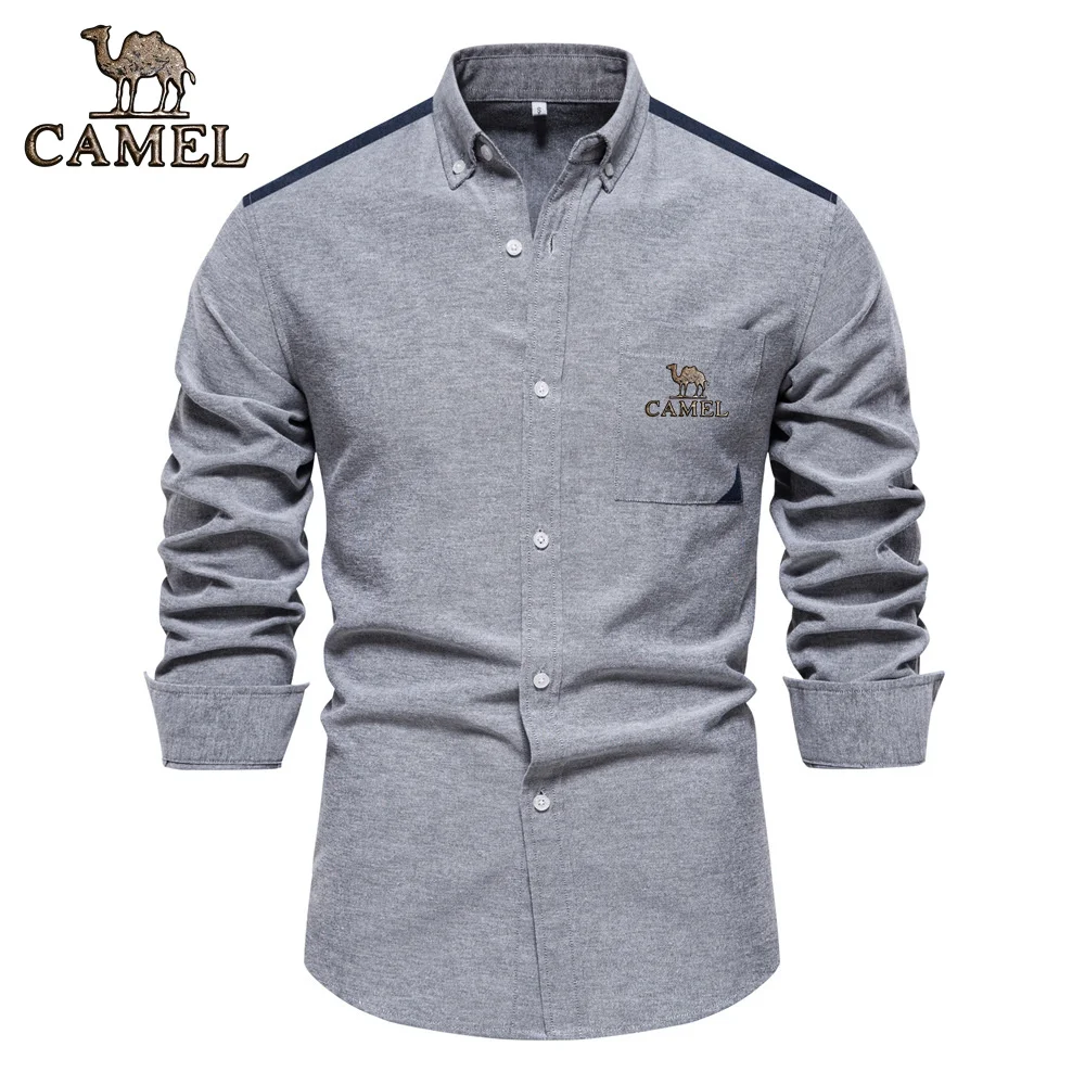 2024 Camel Authentic Badge Spring New European Oxford Spinning Shirt Men's Casual Versatile Fashion Color Block Long sleeved Top
2024 Camel Authentic Badge Spring New European Oxford Spinning Shirt Men's Casual Versatile Fashion Color Block Long sleeved Top