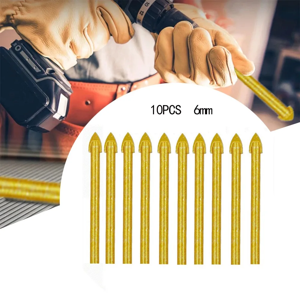 10pcs 6mm Triangle Drill Bits Hole Opener Tungsten Carbide Tip For Ceramic Tile Concrete Glass Drilling Woodworking Power Tool
10pcs 6mm Triangle Drill Bits Hole Opener Tungsten Carbide Tip For Ceramic Tile Concrete Glass Drilling Woodworking Power Tool