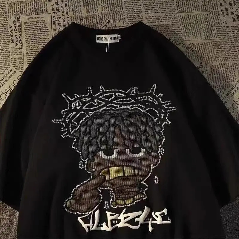 Pure cotton heavyweight hiphop European and American short-sleeved loose American hip-hop ins high street retro y2k emo t shirt
Pure cotton heavyweight hiphop European and American short-sleeved loose American hip-hop ins high street retro y2k emo t shirt