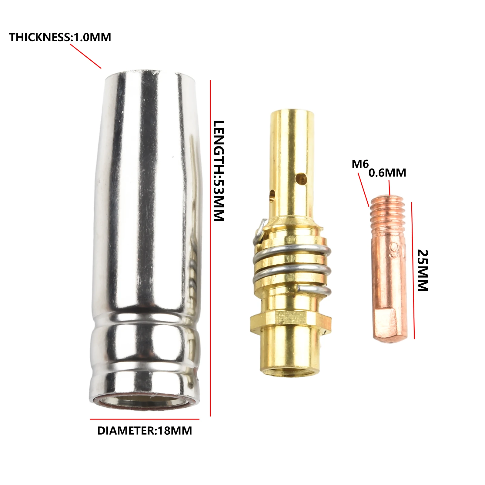 3pcs Binzel 15AK Torch Welding Accessories Nozzles Contact Tips For MIG Welder Herramientas Multimeter Woodworking Soldering
3pcs Binzel 15AK Torch Welding Accessories Nozzles Contact Tips For MIG Welder Herramientas Multimeter Woodworking Soldering