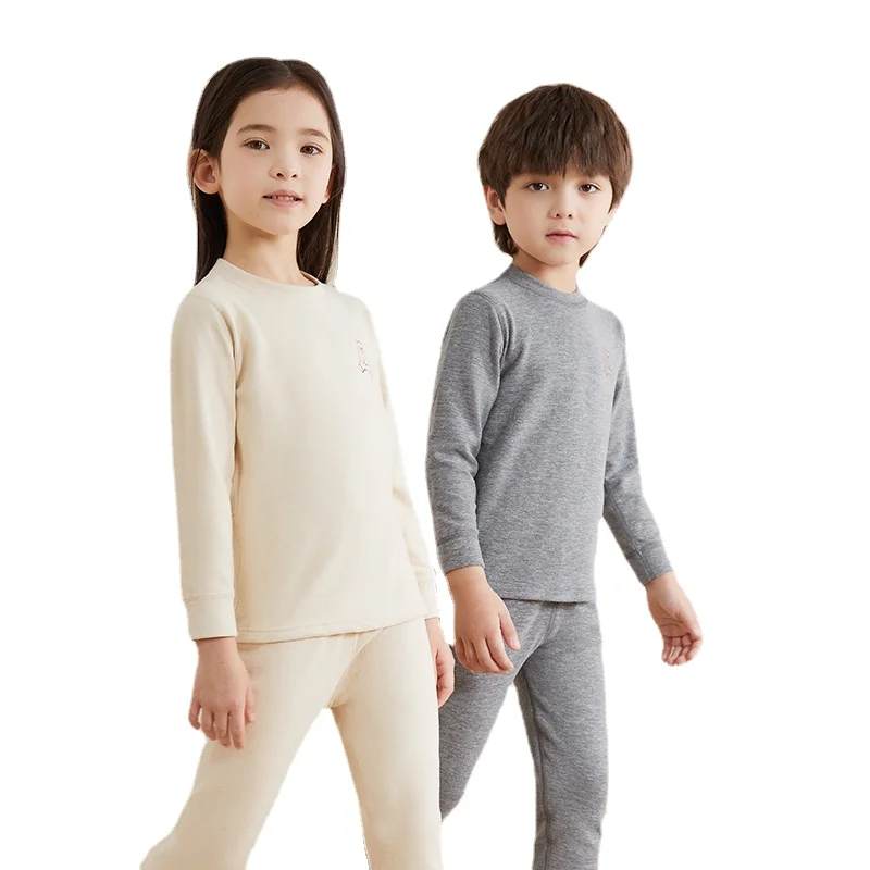 

Комплект детской осенне-зимней одежды, пижамные комплекты для маленьких девочек, детское термобелье, костюм из 2 предметов, теплая Пижама для подростков и мальчиков