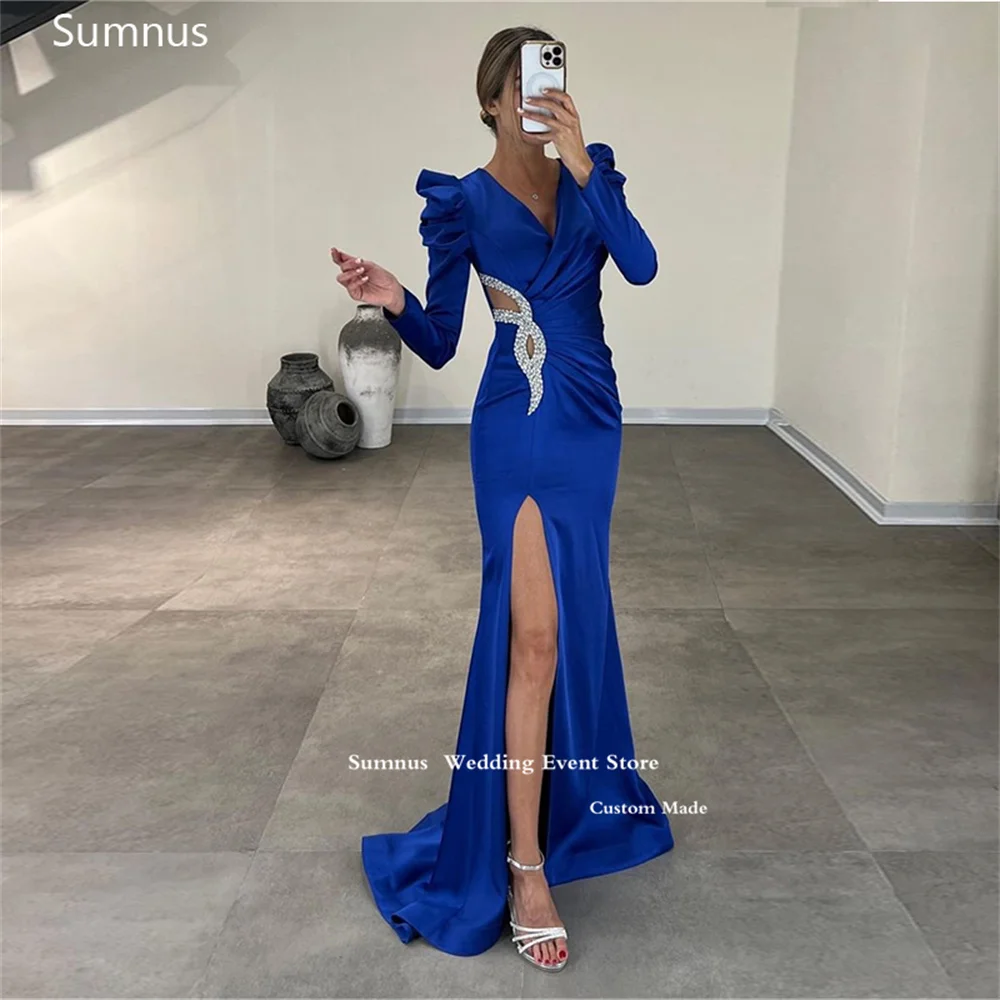 Sumnus Royal Blue Evening Dresses Long Sleeves Mermaid Leg Slit Elegant Party Dresses For Women 2023 Formal Occasion Dresses
Sumnus Royal Blue Evening Dresses Long Sleeves Mermaid Leg Slit Elegant Party Dresses For Women 2023 Formal Occasion Dresses