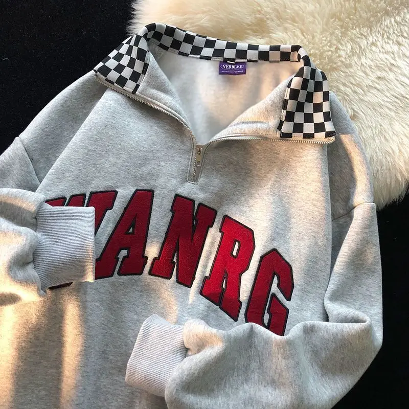 Hong Kong style ins thin checkerboard zipper sweatshirt men Korean style trendy loose versatile polo collar letter top jacket
Hong Kong style ins thin checkerboard zipper sweatshirt men Korean style trendy loose versatile polo collar letter top jacket