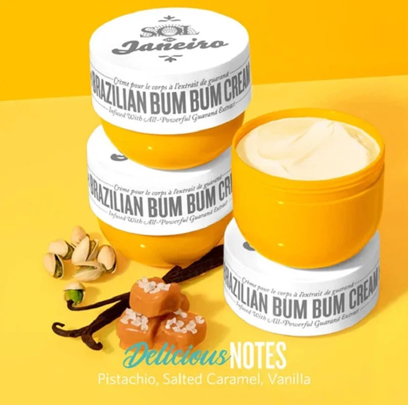 

Sol de Janeiro Brazilian Bum Bum Cream Body Buttock Up Cream Travel Size Pistachio Salted Caramel Vanilla 240ml