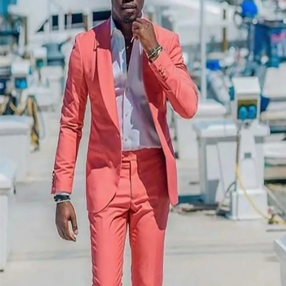 New 2022 Summer Coral Men Suits Summer Shawl Lapel Prom Suits Big and Tall Wedding Suits for Best Men 2 Piece Coat Pant
New 2022 Summer Coral Men Suits Summer Shawl Lapel Prom Suits Big and Tall Wedding Suits for Best Men 2 Piece Coat Pant