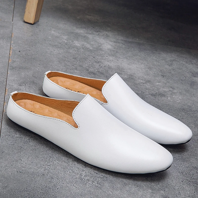 Fashion Men Muller Shoes Comfy Man Slippers Genuine Leather Loafers Outdoor Half Shoes Casual Slip-On Flat Breathable Lazy Shoes
Fashion Men Muller Shoes Comfy Man Slippers Genuine Leather Loafers Outdoor Half Shoes Casual Slip-On Flat Breathable Lazy Shoes