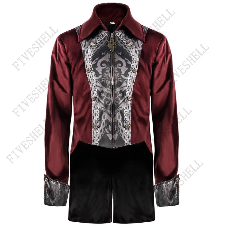 Men's Medieval Steampunk Gothic Jacket Long Sleeve Zipper Vintage Victorian Tailcoat Tuxedo Uniform Halloween Cosplay Costume 
Men's Medieval Steampunk Gothic Jacket Long Sleeve Zipper Vintage Victorian Tailcoat Tuxedo Uniform Halloween Cosplay Costume