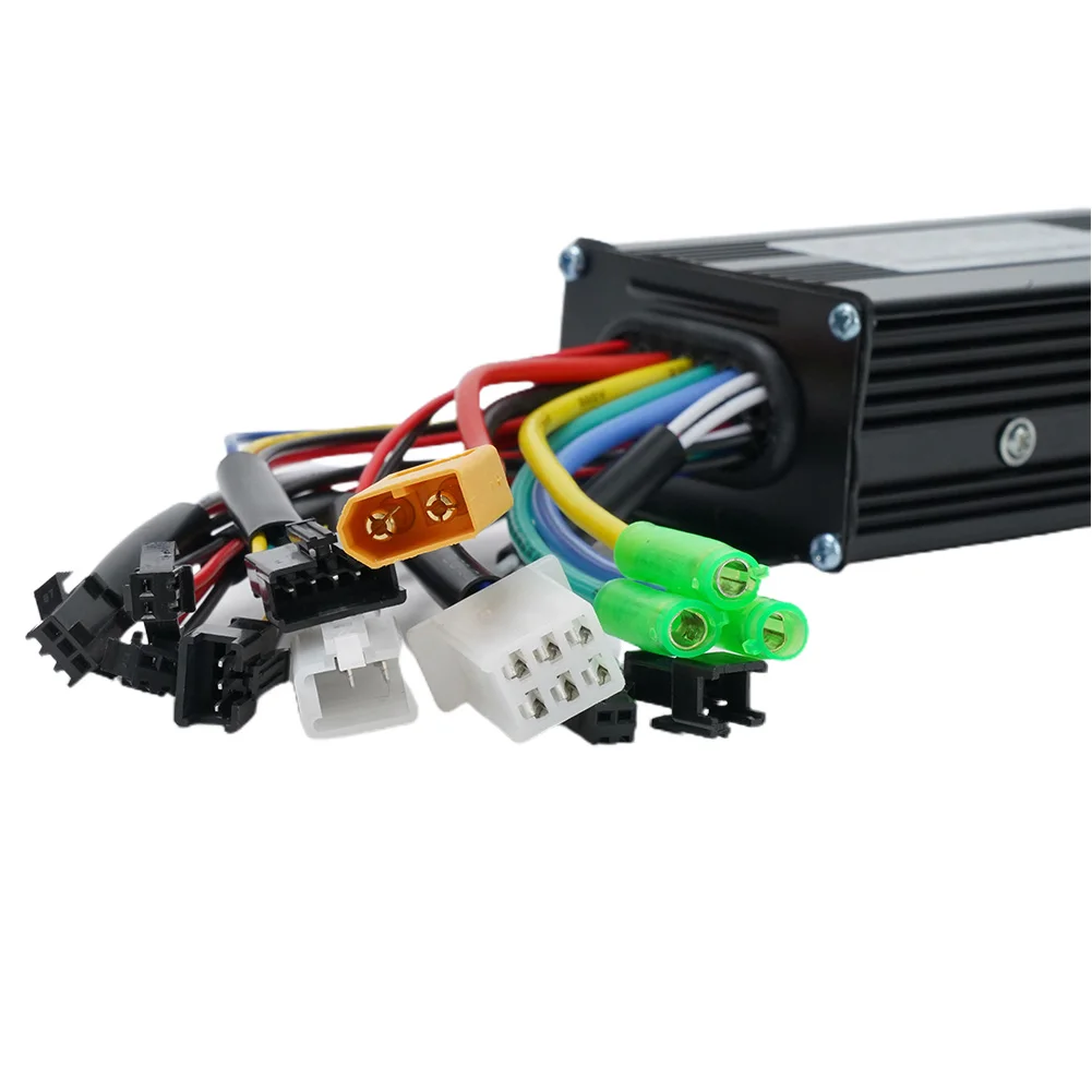 Brushless Controller Electric Bicycle Aluminum + Plastic Black DC30/40±0.5V 500-750W Ebike Sine Wave Three Mode Controller Parts
Brushless Controller Electric Bicycle Aluminum + Plastic Black DC30/40±0.5V 500-750W Ebike Sine Wave Three Mode Controller Parts