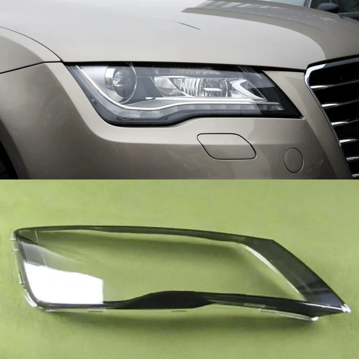 

Прозрачная крышка налобного фонаря для Audi A7 RS7, корпус налобного фонаря, замена оригинального абажура из плексигласа 2011 - 2014