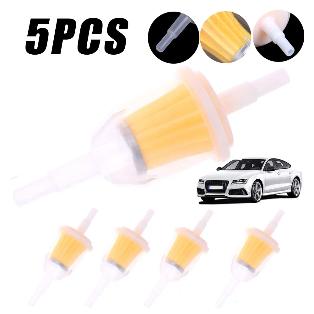 

5pcs 6mm-8mm 1/4" Gas Fuel Filter Small Engine Filter Cup Multifunctional Auto Motorcycle Oil Filt Filter Car Wear Accessories