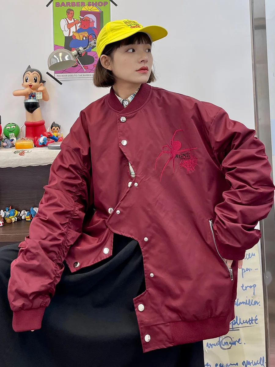 Женская Асимметричная блузка на пуговицах с вышивкой в виде паука, Новинка осени 2023, уличные куртки
Женская Асимметричная блузка на пуговицах с вышивкой в виде паука, Новинка осени 2023, уличные куртки