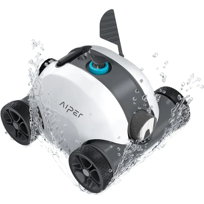 

AIPER Cordless Robotic Pool Cleaner, Cordless Pool Vacuum Robot with Dual-Drive Motors, Self-Parking Technology 90 Mins Cleaning