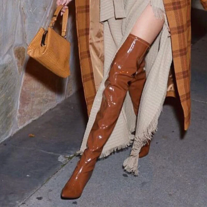 2022 Autumn and Winter New Stiletto Caramel Color Over-The-Knee Boots Side Zip Elastic Boots Long Boots Large Size Women's Boots
2022 Autumn and Winter New Stiletto Caramel Color Over-The-Knee Boots Side Zip Elastic Boots Long Boots Large Size Women's Boots