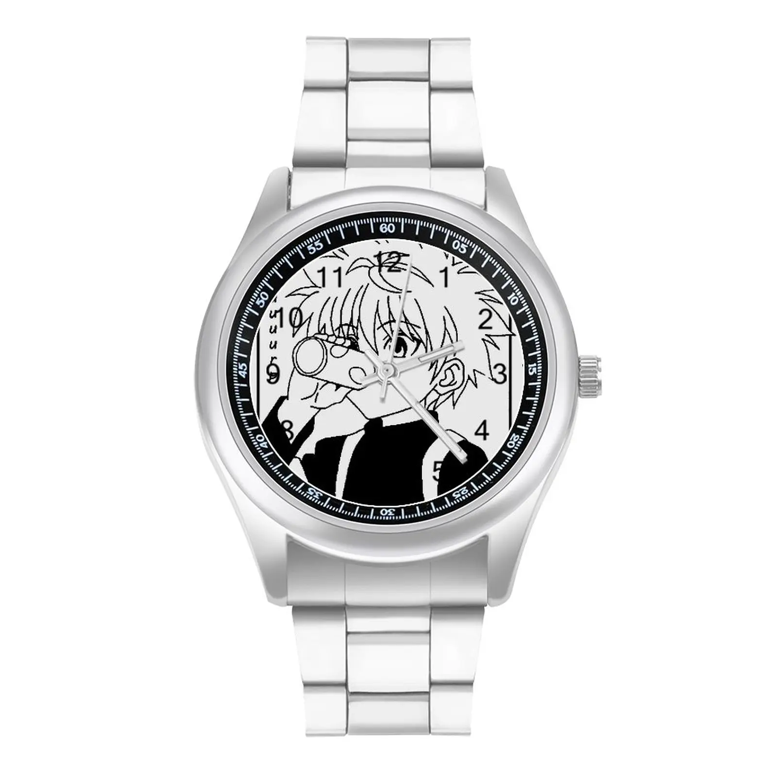 Кварцевые часы Killua с питьевой водой HXH наручные из нержавеющей стали фотографией