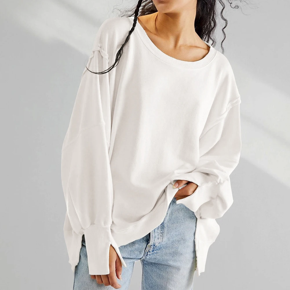 Tops Women Sweatshirt Sporty Streetwear Undershirt With Long Seeves Autumn And Winter Casual Crewneck Sweatshirt
Tops Women Sweatshirt Sporty Streetwear Undershirt With Long Seeves Autumn And Winter Casual Crewneck Sweatshirt