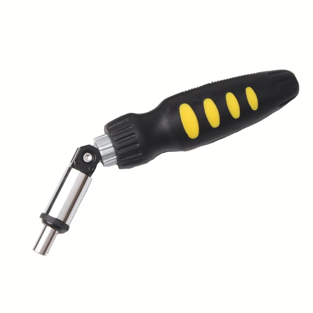 Practical 1/4 Hex Interface Ratchet Screwdriver Foldable 180 Degree Rotate T type Strong Magnet for Tight Suction
Practical 1/4 Hex Interface Ratchet Screwdriver Foldable 180 Degree Rotate T type Strong Magnet for Tight Suction
