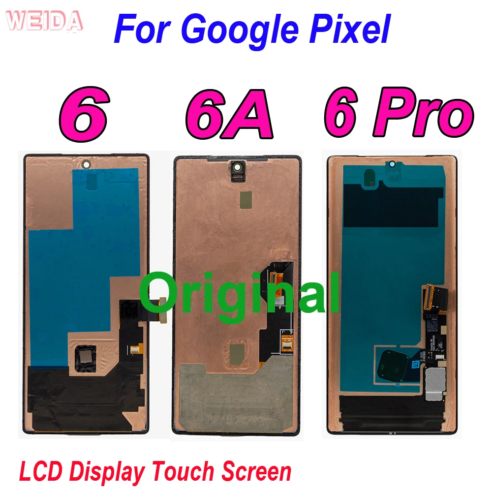 

Original LCD For Google Pixel 6 GB7N6 LCD Display Touch Screen Assembly Frame For Google Pixel 6A Pixel 6 Pro 6Pro GLUOG LCD