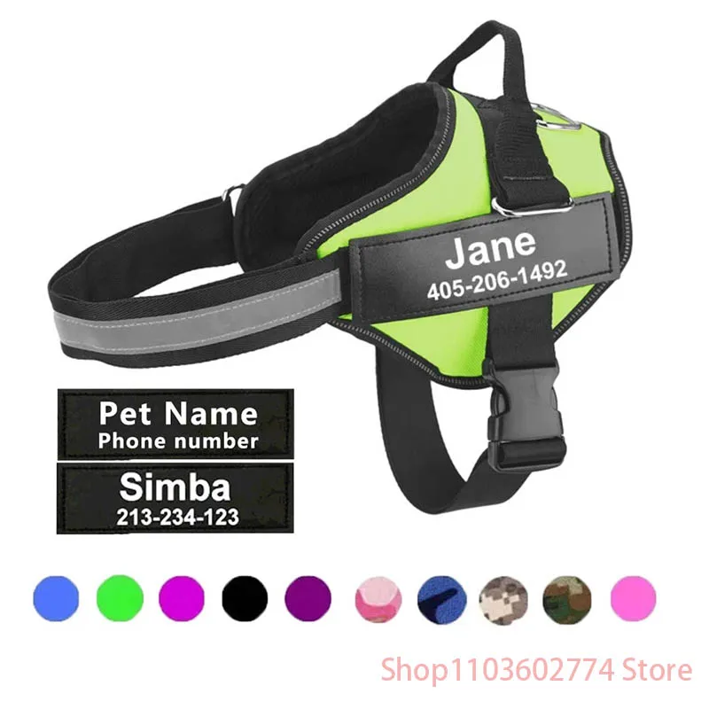 Personalized Dog Harness Reflective Adjustable Dog Harness Vest For small Medium large Dog Harness Vest Training Walking Running
Personalized Dog Harness Reflective Adjustable Dog Harness Vest For small Medium large Dog Harness Vest Training Walking Running