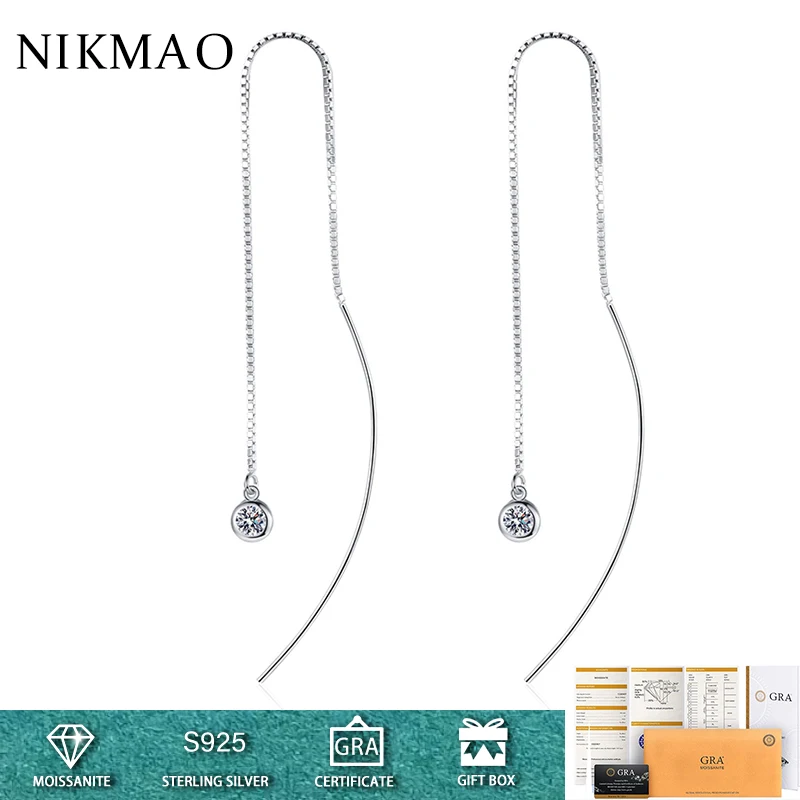 925 Sterling Silver Plated with White Gold 3mm Round Moissanite Diamond Ear Wire Line Drop Earrings for Women Fine Jewelry Gifts
925 Sterling Silver Plated with White Gold 3mm Round Moissanite Diamond Ear Wire Line Drop Earrings for Women Fine Jewelry Gifts