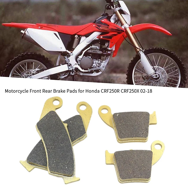

Передние и задние тормозные колодки для мотоциклов, дисковые Тормозные колодки для Honda CRF250R 2004-2018 CRF250X 2004-2017 CRF450R 2002-2018