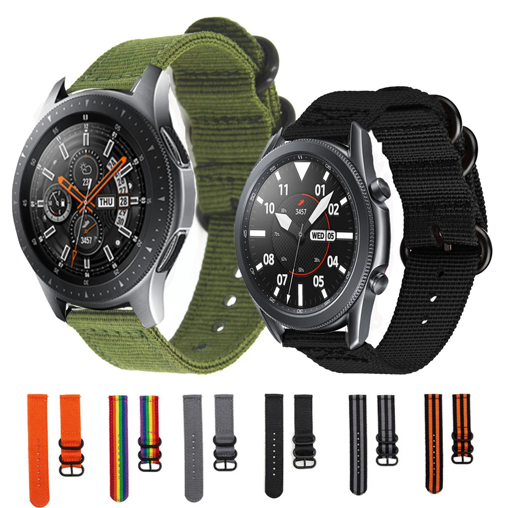 

22mm 20mm Nylon Strap For Samsung Galaxy Watch 3 41mm 45mm/42mm 46mm Sport Bracelet Gear S3 Frontier/S2/Active 2 Correa Band