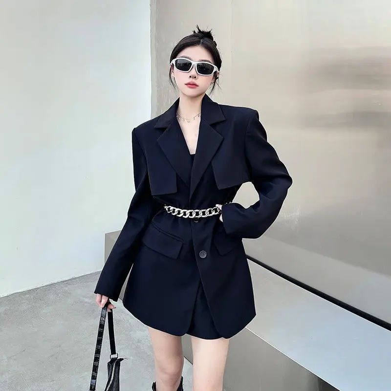 Black Waist Slim Women's Suit Jacket Female Temperament Niche Design High-grade Sense Fried Street Office Lady Suit Top Blazer
Black Waist Slim Women's Suit Jacket Female Temperament Niche Design High-grade Sense Fried Street Office Lady Suit Top Blazer