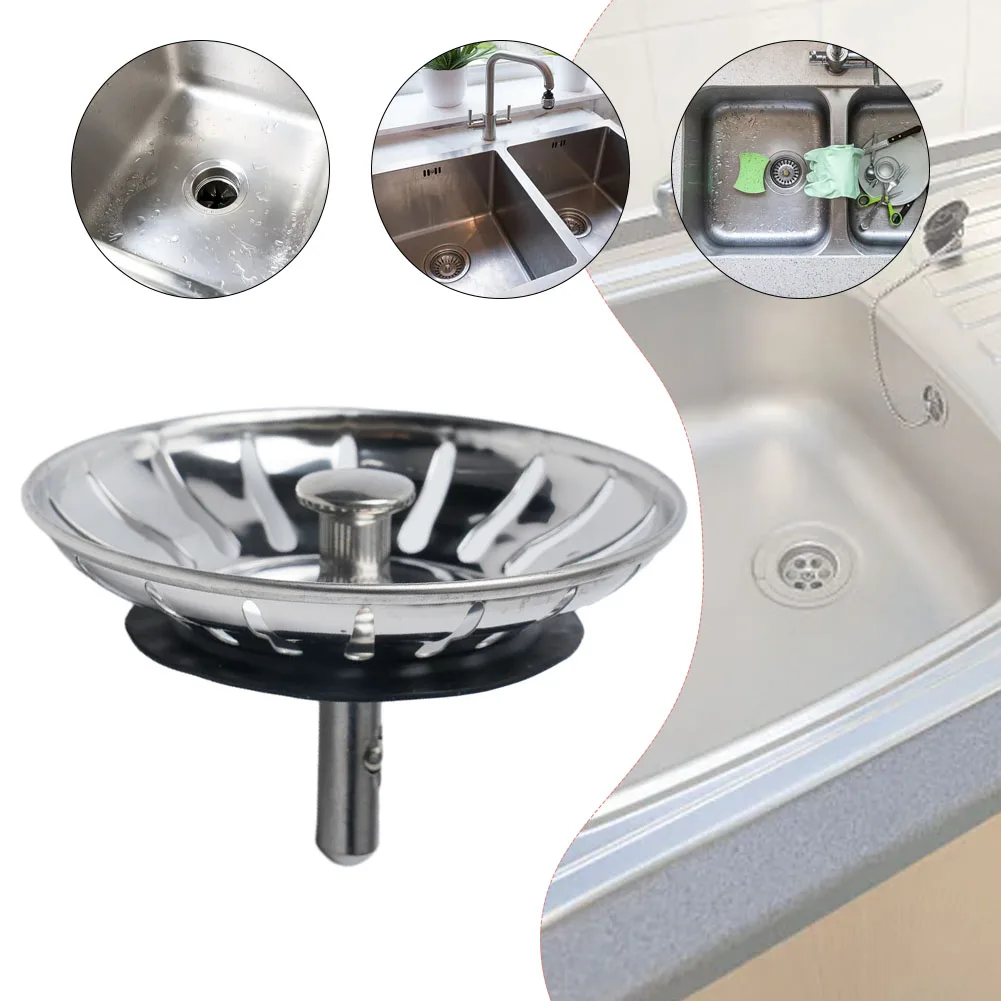 Kitchen Filter Waste Plug Premium Stainless Steel Sink Filter Waste Plug Hair Catcher Drains Bathroom Floor Drain
Kitchen Filter Waste Plug Premium Stainless Steel Sink Filter Waste Plug Hair Catcher Drains Bathroom Floor Drain