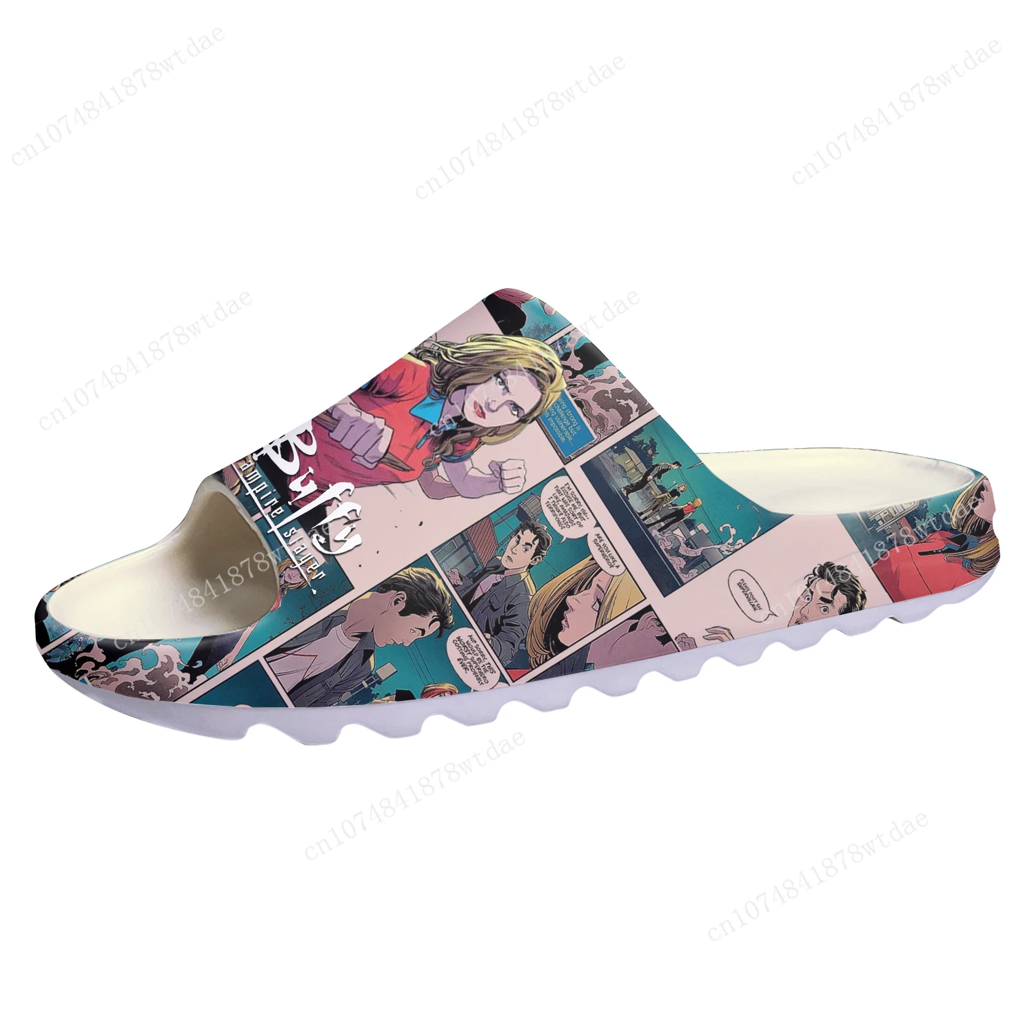 

Buffy The Vampire Slayer Soft Sole Sllipers Mens Womens Teenager Home Clogs Anime Step In Water Shoes On Shit Customize Sandals
