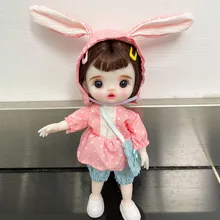 1/8 BJD Doll 16cm Mini Girl with Clothes Hat Face Makeup Removable Wigs Kids Toys
1/8 BJD Doll 16cm Mini Girl with Clothes Hat Face Makeup Removable Wigs Kids Toys